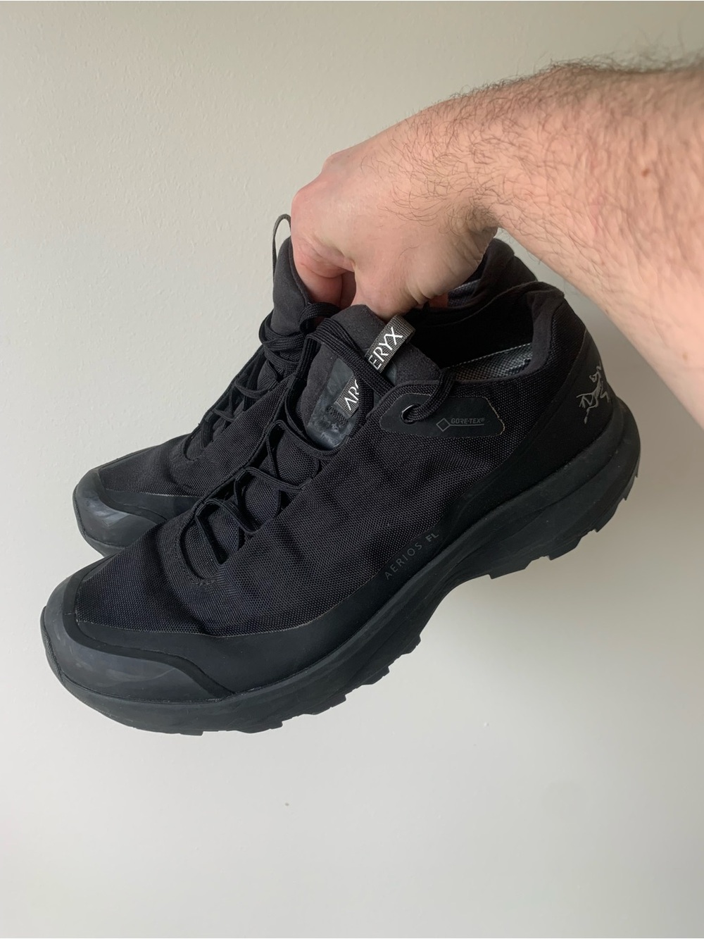 Arc'teryx Black Aerios FL Low Trail Shoes Size W 8.5 M 7.5